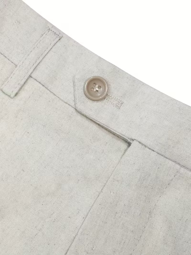 Business Casual BLENIN 100% Linen Pants