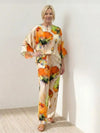 Plus Size Vibrant Floral Matching Set