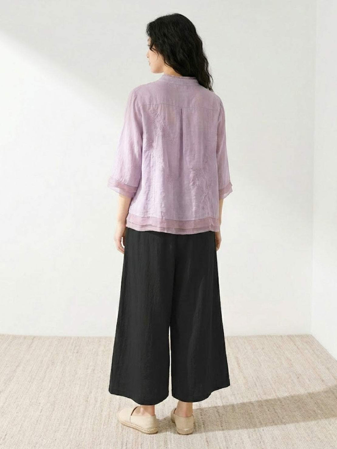 100% Cotton Linen Tuscany Rise 2 Piece Set purple image 3 