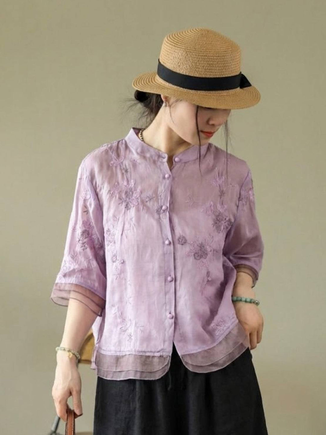 100% Cotton Linen Tuscany Rise 2 Piece Set purple image 4 