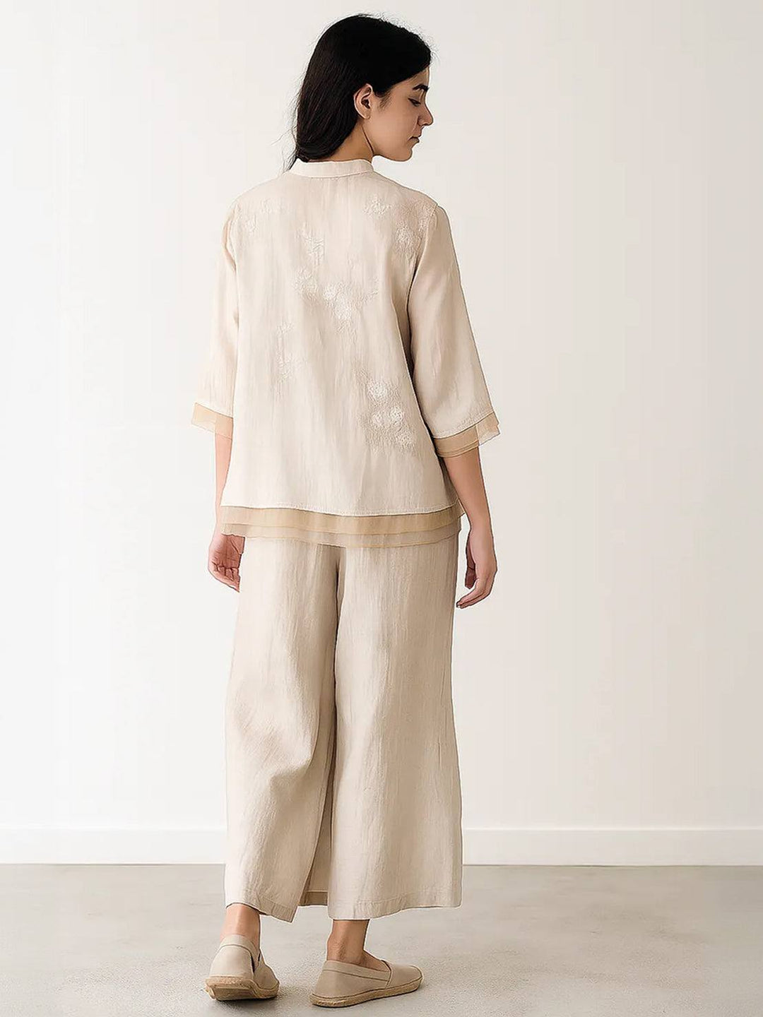 100% Cotton Linen Tuscany Rise 2 Piece Set beige image 3 