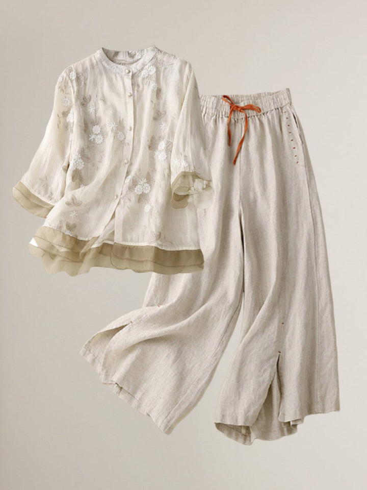 100% Cotton Linen Tuscany Rise 2 Piece Set beige image 5 