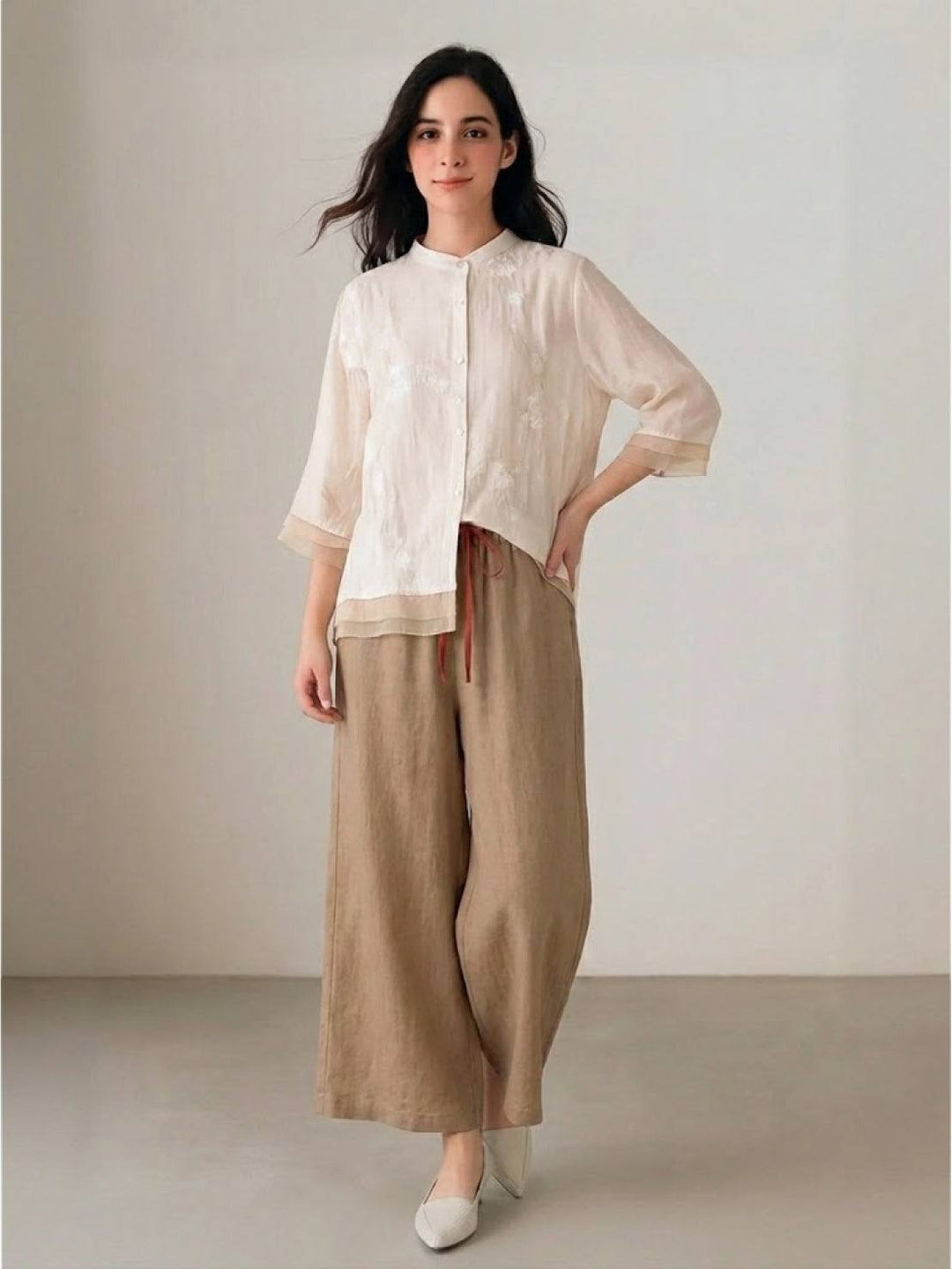 100% Cotton Linen Tuscany Rise 2 Piece Set brown image 1 