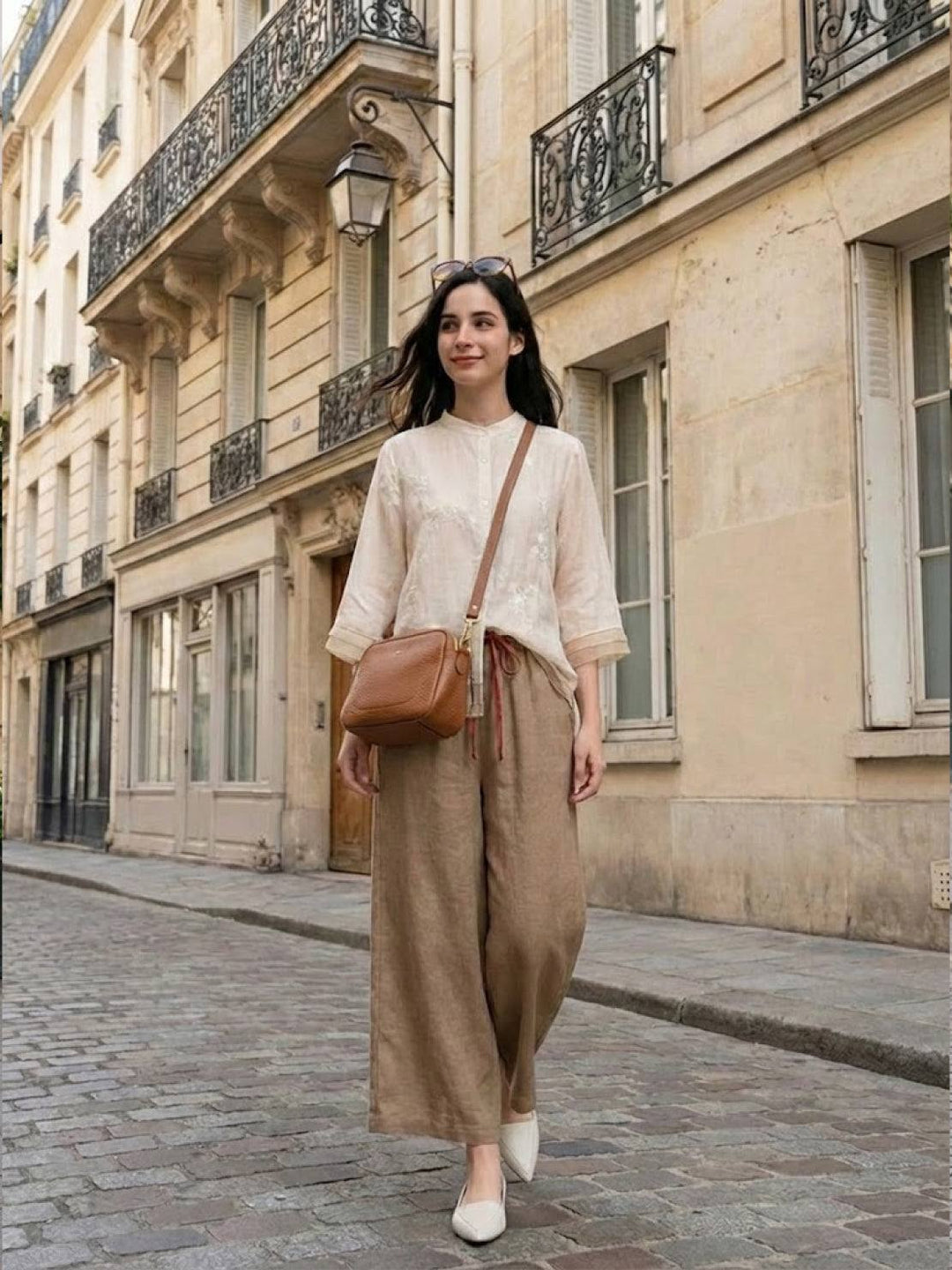 100% Cotton Linen Tuscany Rise 2 Piece Set brown image 2 