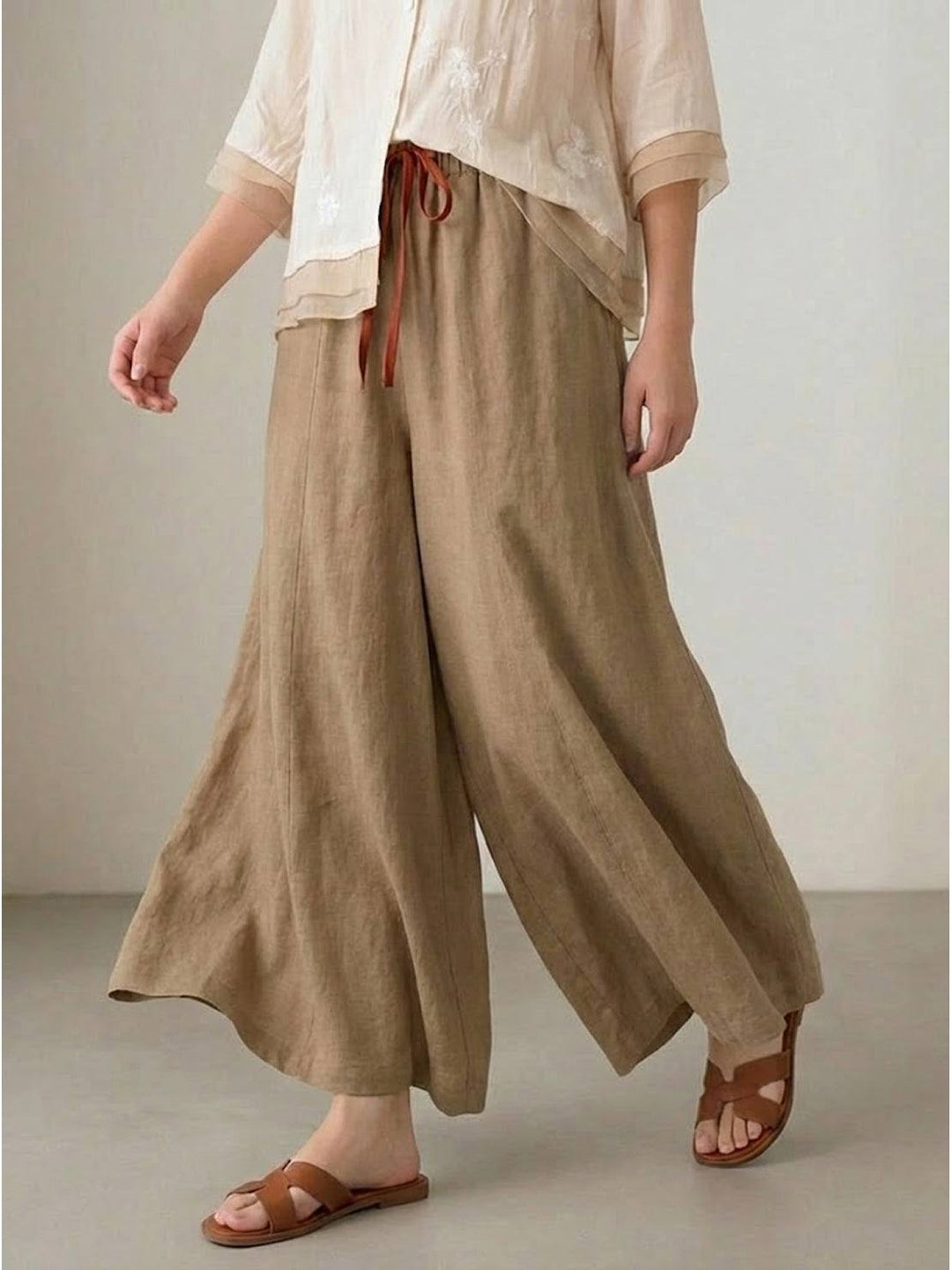 100% Cotton Linen Tuscany Rise 2 Piece Set brown image 4 