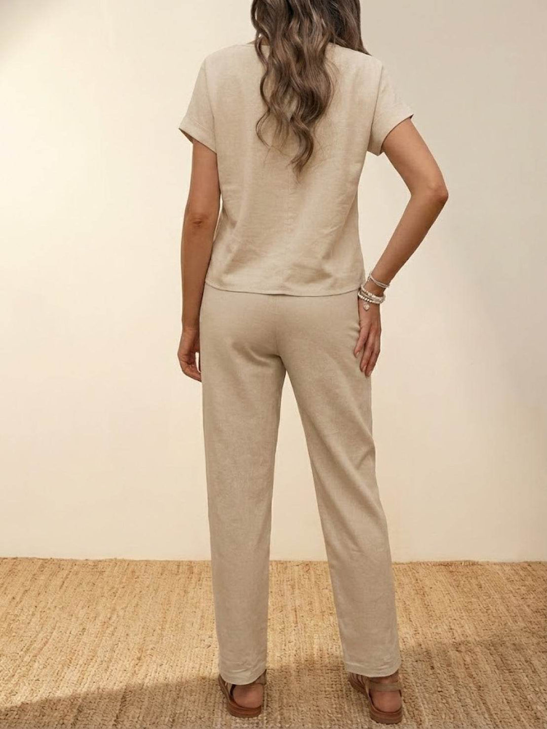 100% Cotton Total Comfort Two-Piece Set beige image 3 