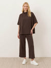Cotton-Blend Capelet Lounge Set
