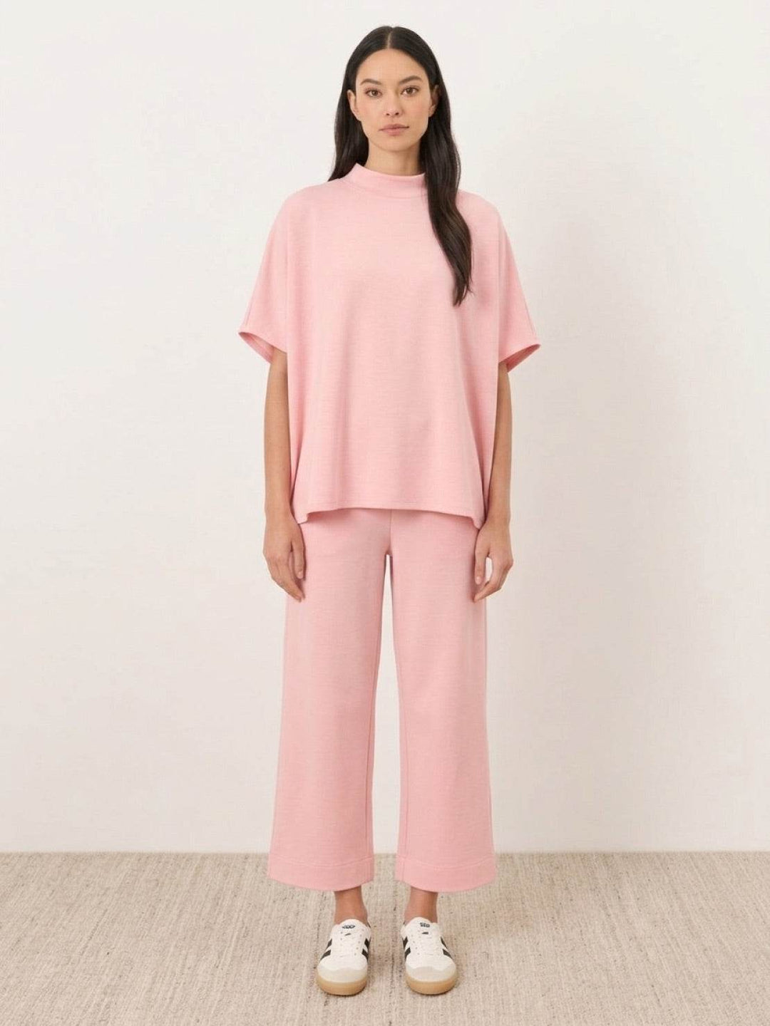 Cotton-Blend Capelet Lounge Set blush pink image 1 