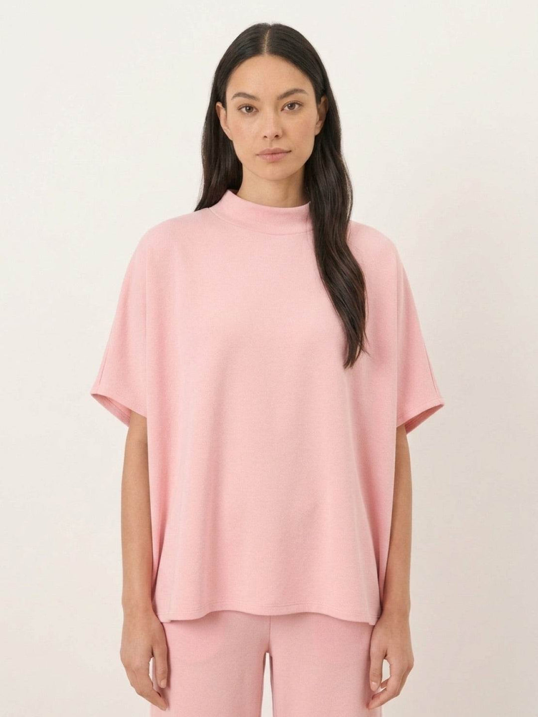 Cotton-Blend Capelet Lounge Set blush pink image 4 
