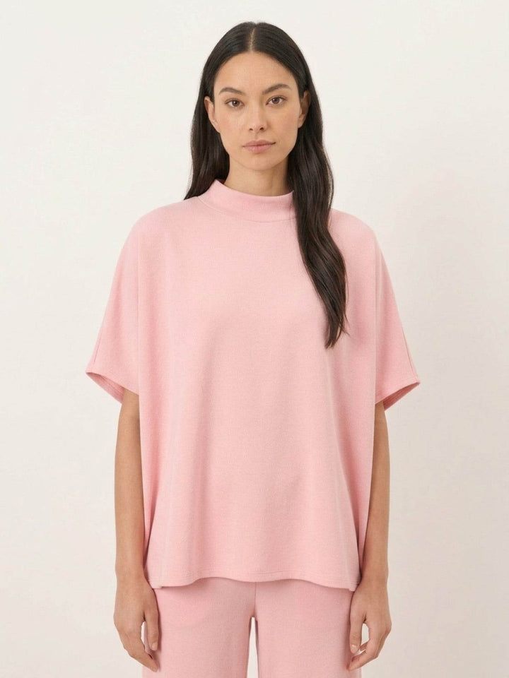 Cotton-Blend Capelet Lounge Set blush pink image 4 