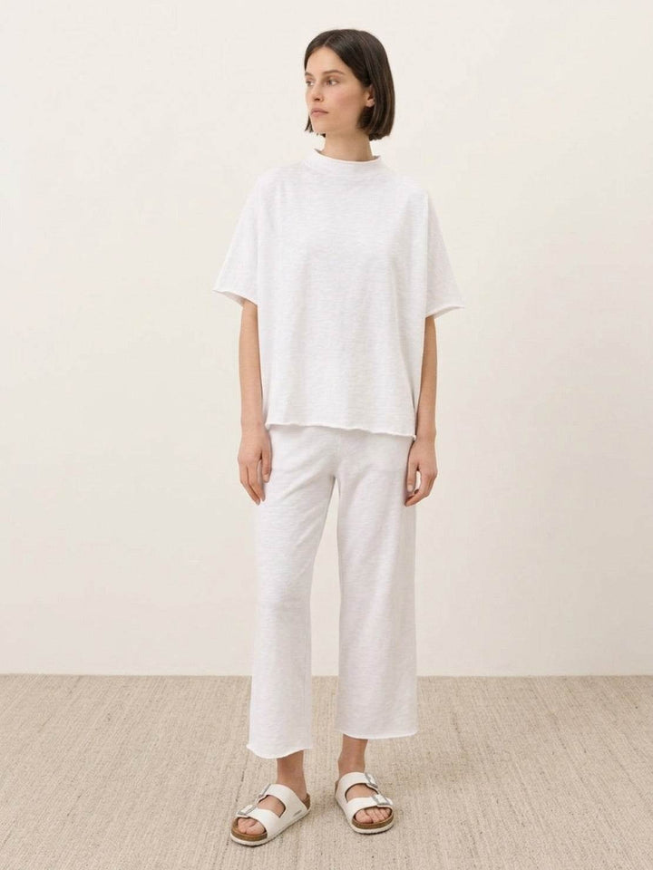 Cotton-Blend Capelet Lounge Set white image 1 