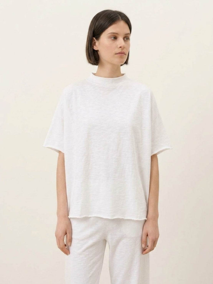 Cotton-Blend Capelet Lounge Set white image 4 