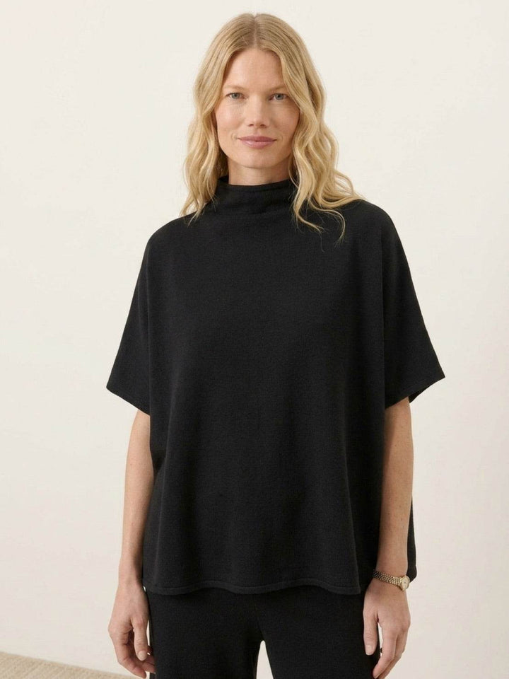 Cotton-Blend Capelet Lounge Set black image 4 