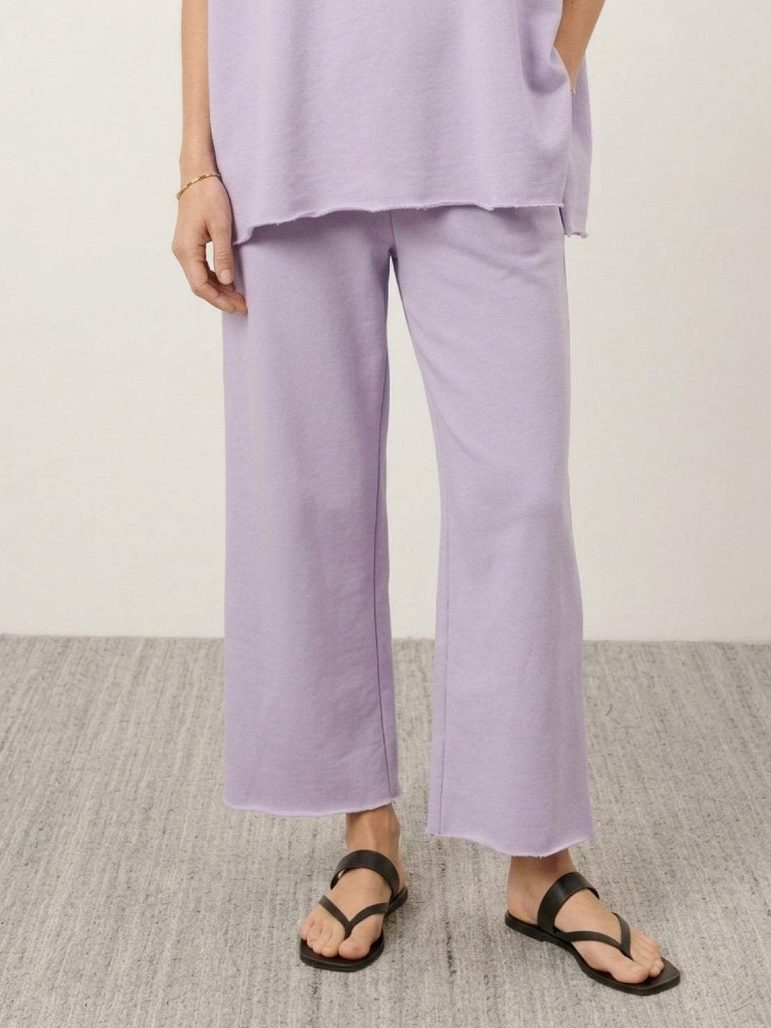 Cotton-Blend Capelet Lounge Set mauve image 5 