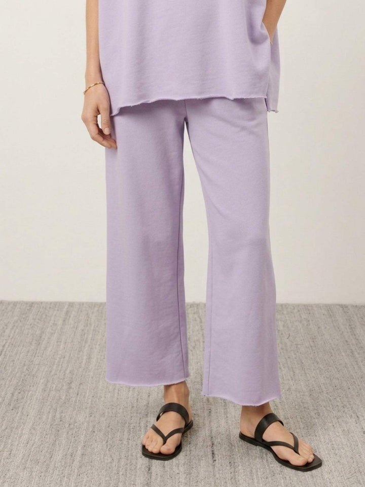 Cotton-Blend Capelet Lounge Set mauve image 5 