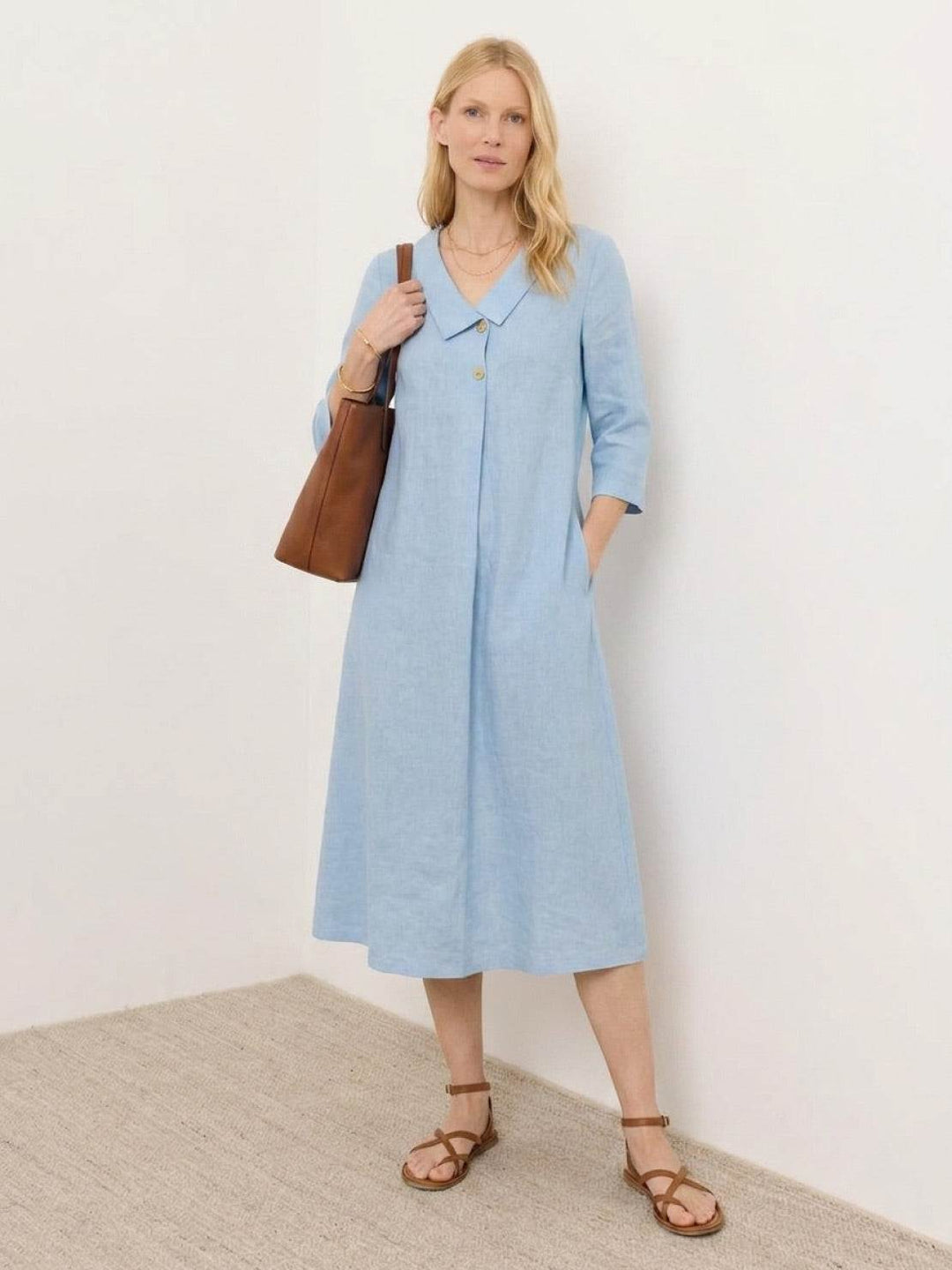 Classic Midi Dress light blue image 1 