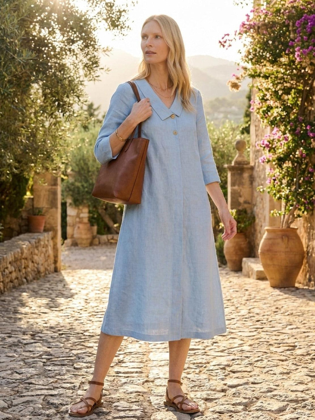Classic Midi Dress light blue image 2 