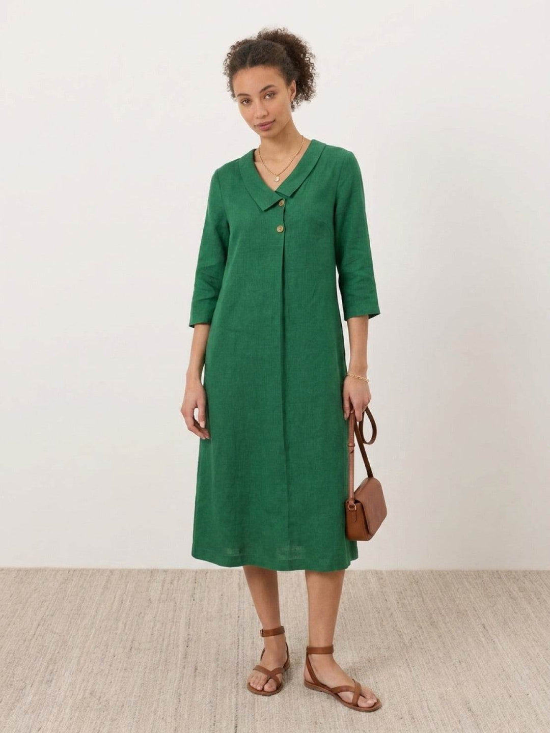 Classic Midi Dress dark green image 1 