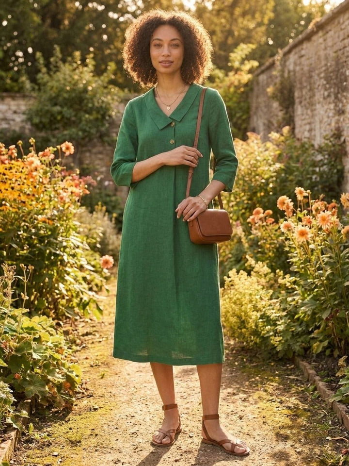 Classic Midi Dress dark green image 2 