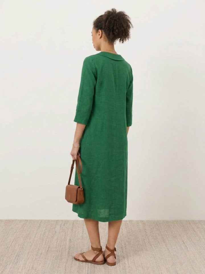 Classic Midi Dress dark green image 3 