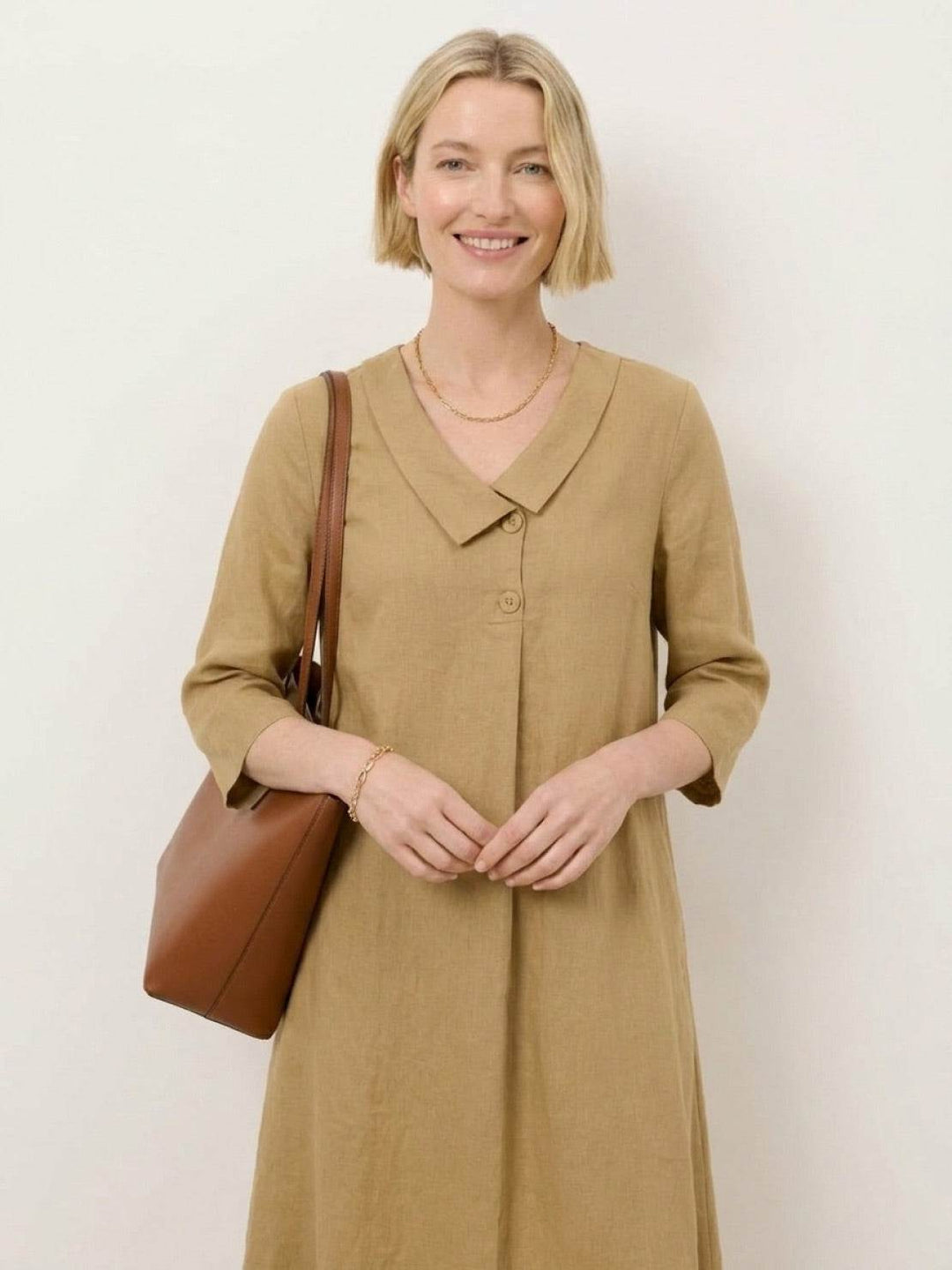 Classic Midi Dress khaki image 4 