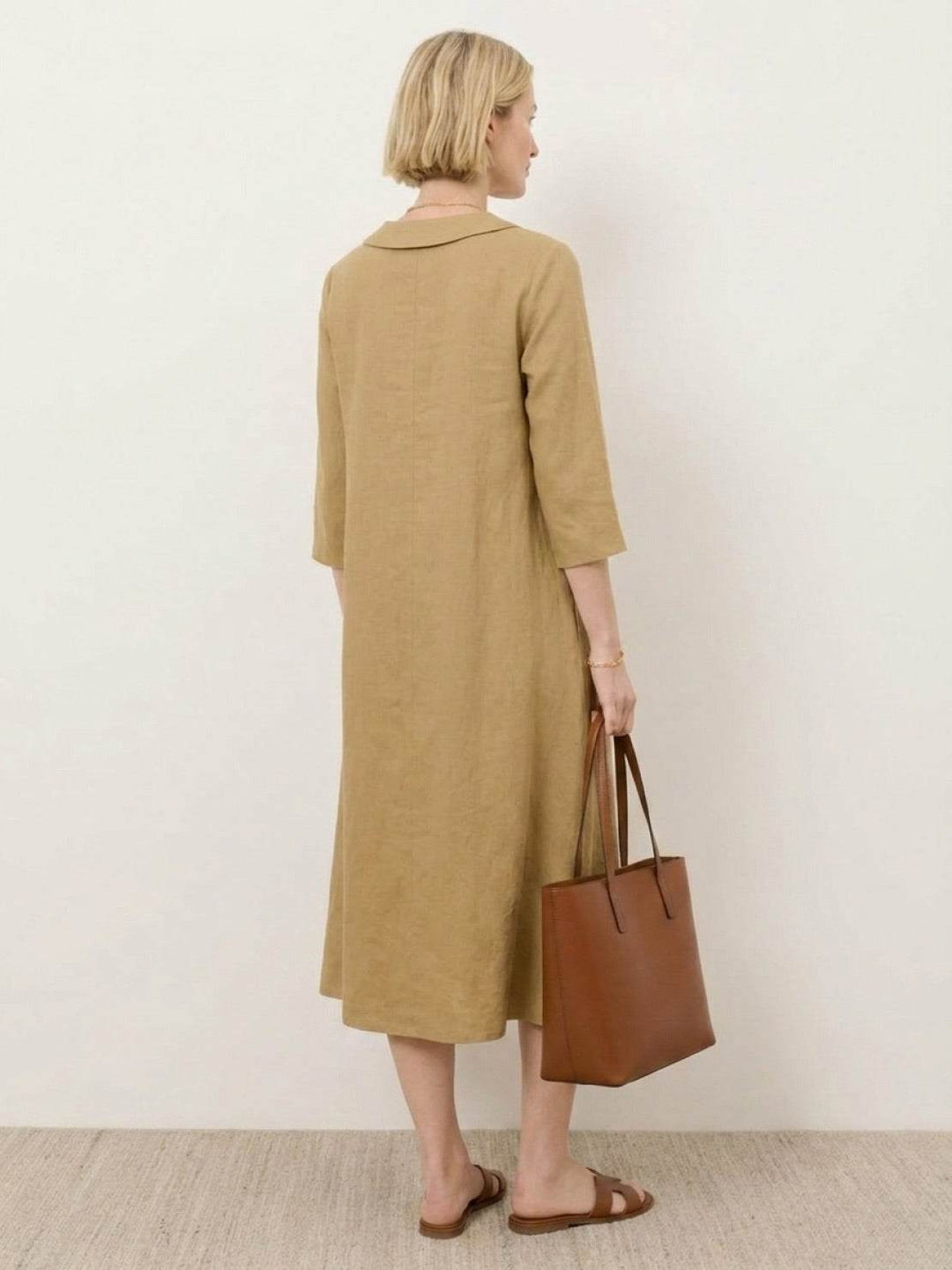 Classic Midi Dress khaki image 3 
