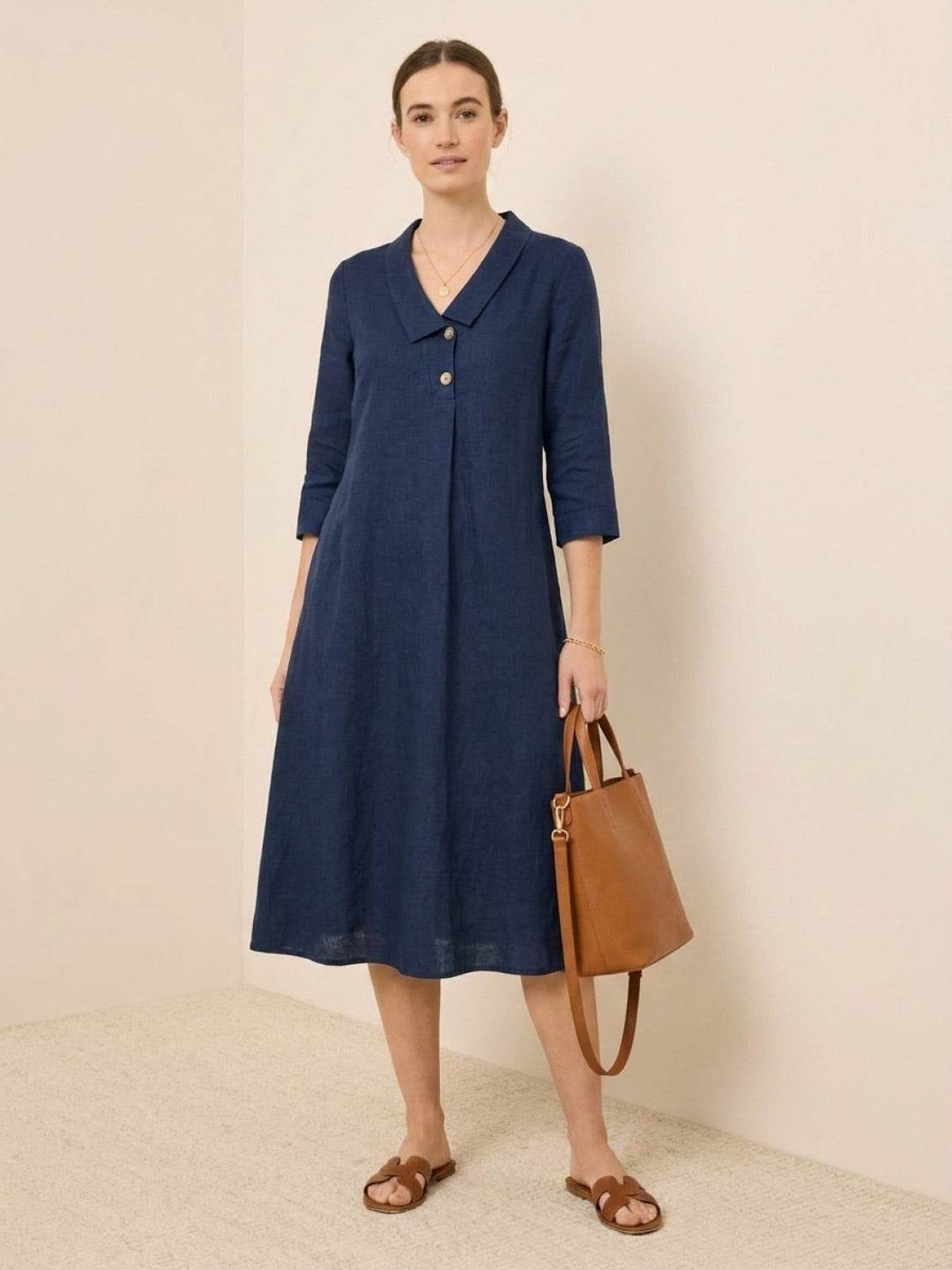 Classic Midi Dress navy blue image 1 