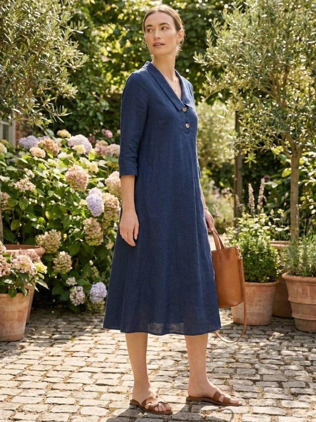 Classic Midi Dress navy blue image 2 