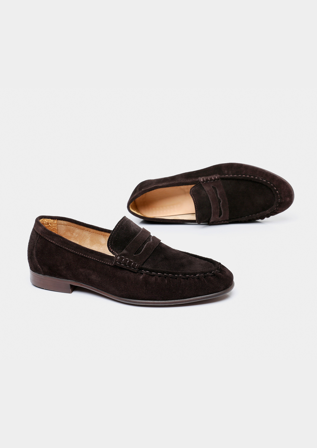 Classic Penny Suede Loafers coffee image 2 #color_coffee