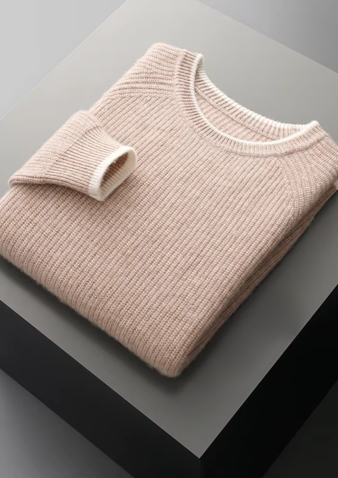 Pure Merino Two-Tone Crewneck beige image 3 #color_beige