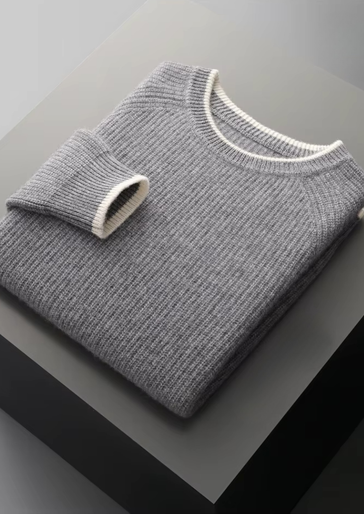 Pure Merino Two-Tone Crewneck gray image 1 #color_gray