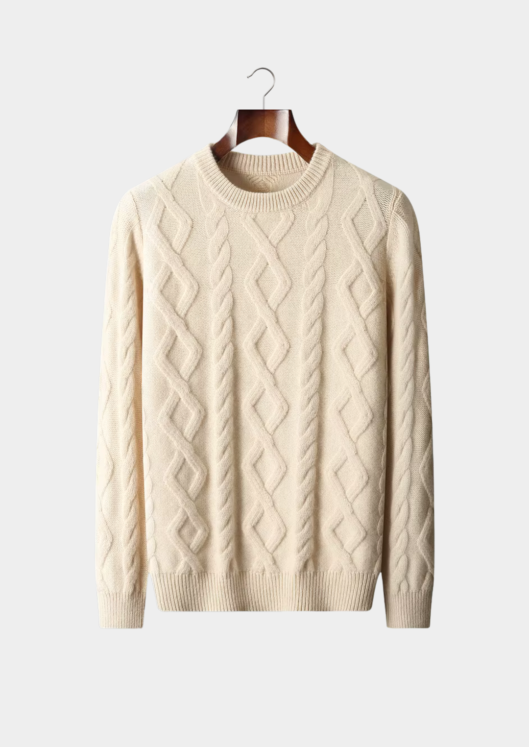 Pure Merino Wintertime Cable Crewneck sand image 1 #color_sand