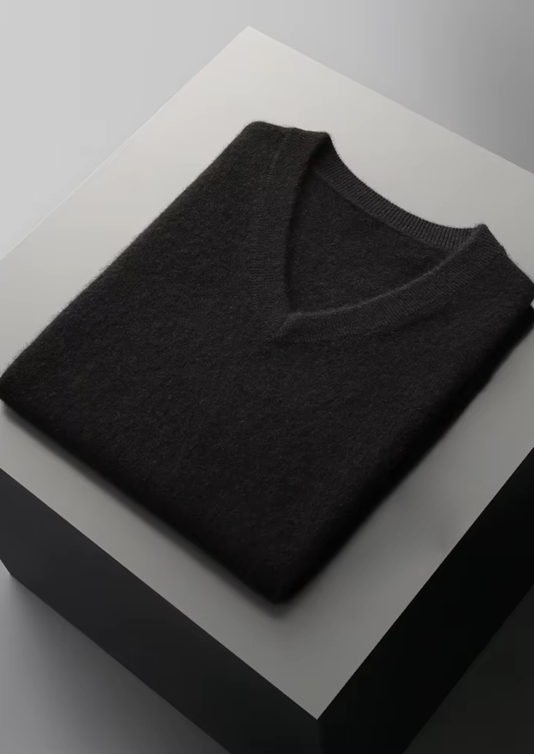 Pure Merino V-Neck Vest black image 1 #color_black