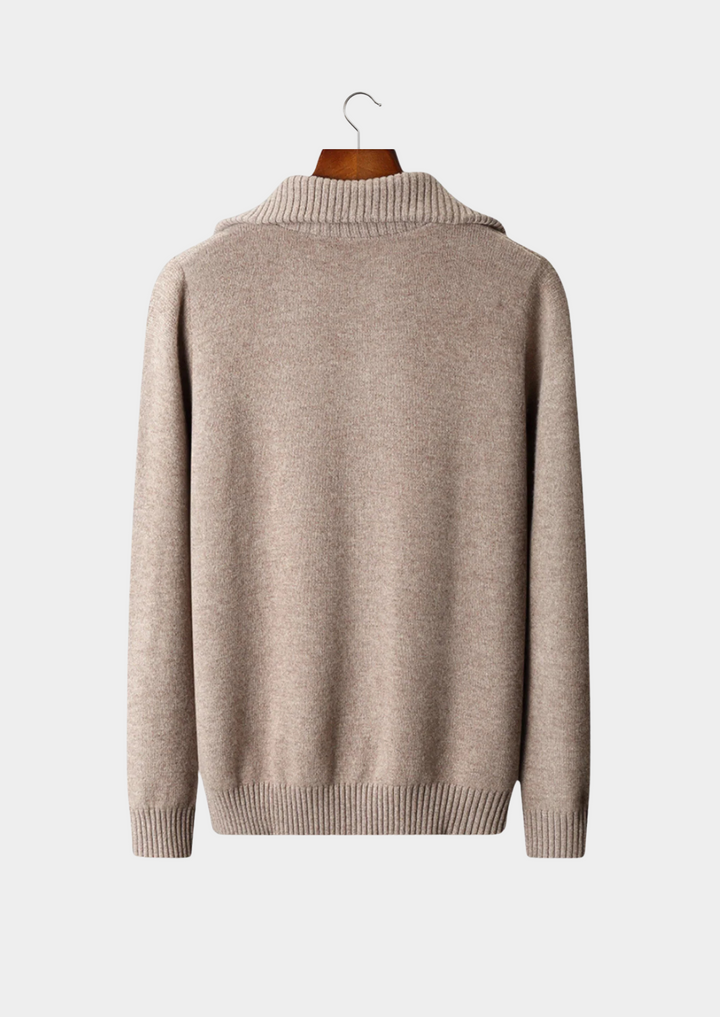 Pure Merino Textured Half-Zip beige image 2 #color_beige