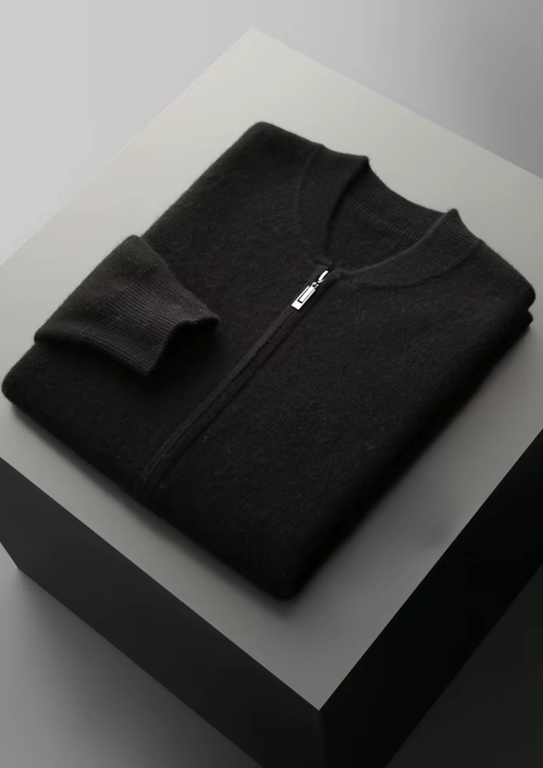 Pure Merino V-Neck Cardigan black image 1 #color_black