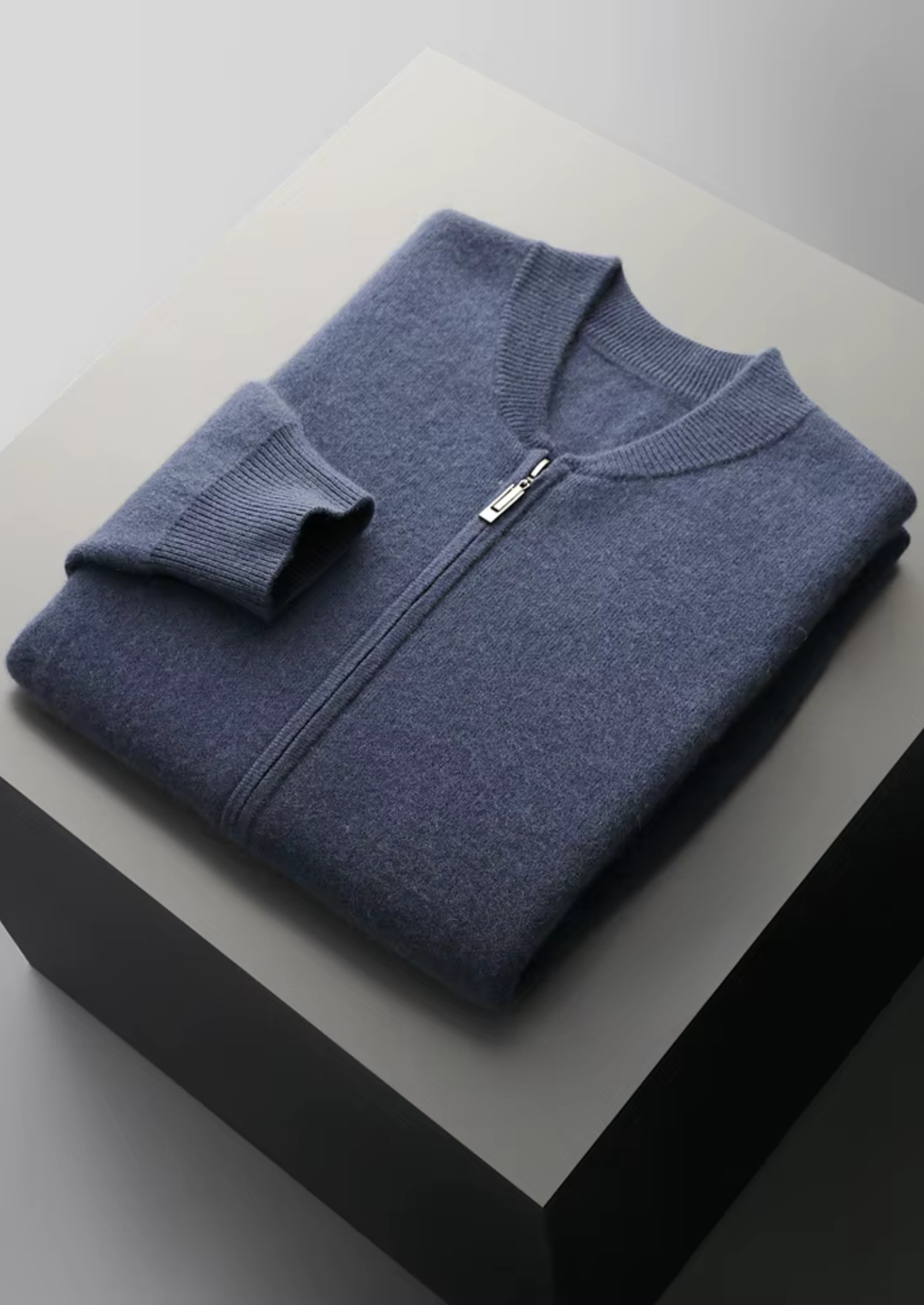 Pure Merino V-Neck Cardigan navy blue image 1 #color_navy-blue