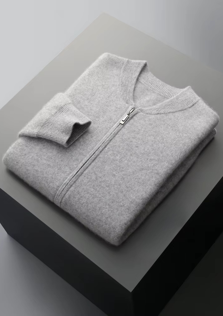 Pure Merino V-Neck Cardigan light grey image 1 #color_light-grey