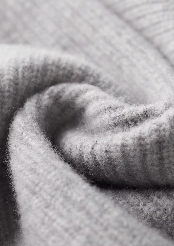 Pure Merino Ribbed Cardigan light gray image 5 #color_light-gray
