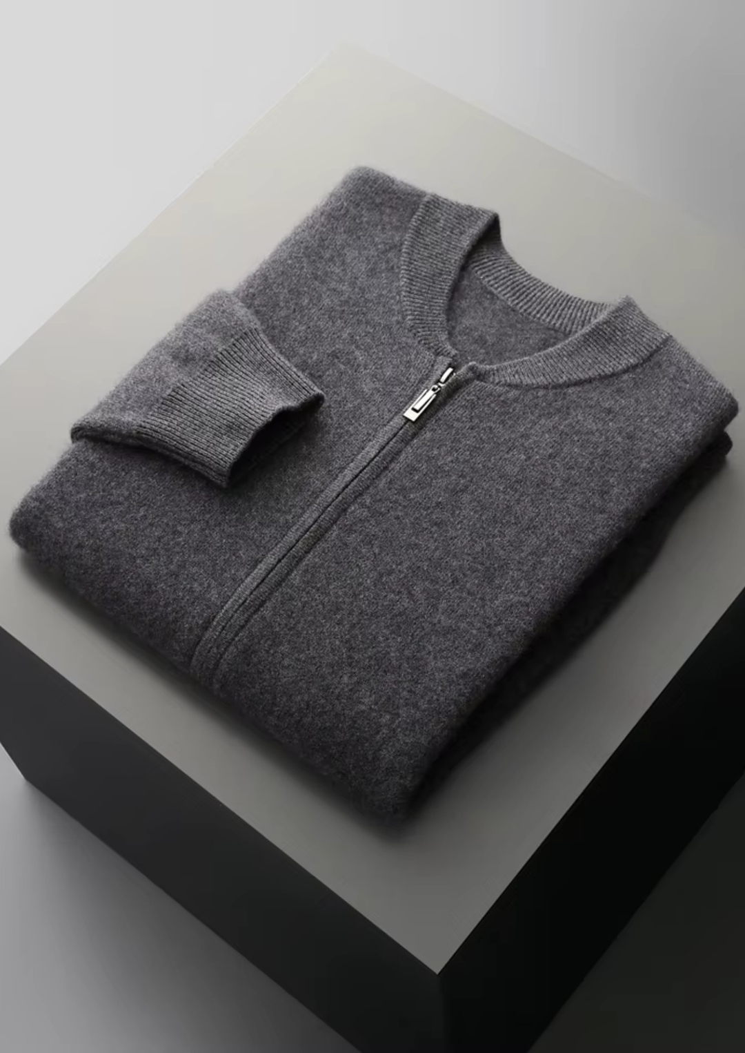 Pure Merino V-Neck Cardigan dark grey image 1 #color_dark-grey