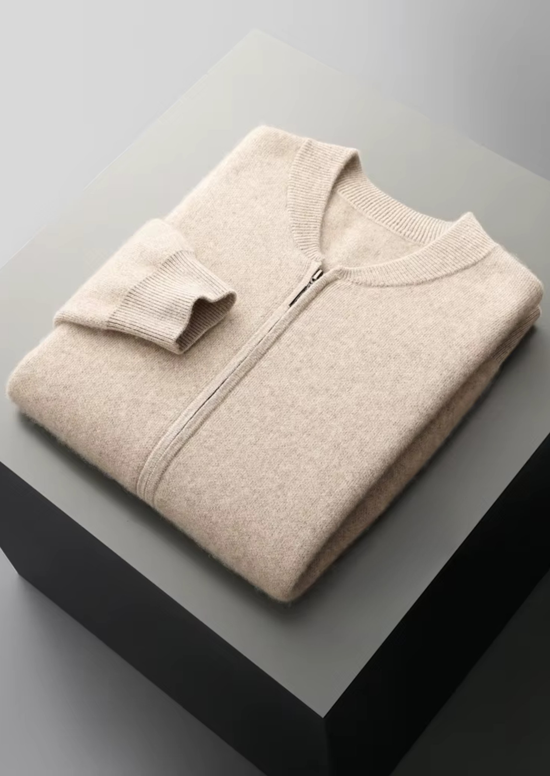 Pure Merino V-Neck Cardigan sand image 3 #color_sand