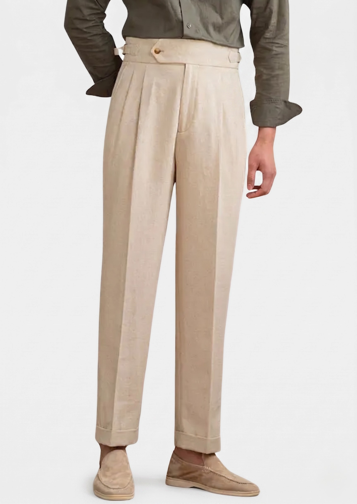 Napoli Pleated Coastal Trousers sand image 1 #color_sand