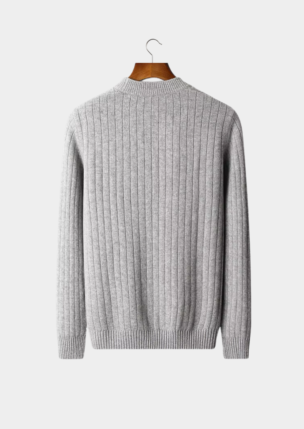 Pure Merino Herringbone Crewneck light gray image 2 #color_light-gray