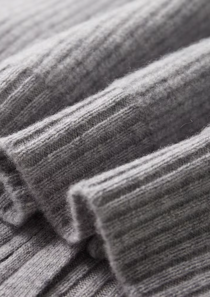 Pure Merino Ribbed Cardigan light gray image 8 #color_light-gray