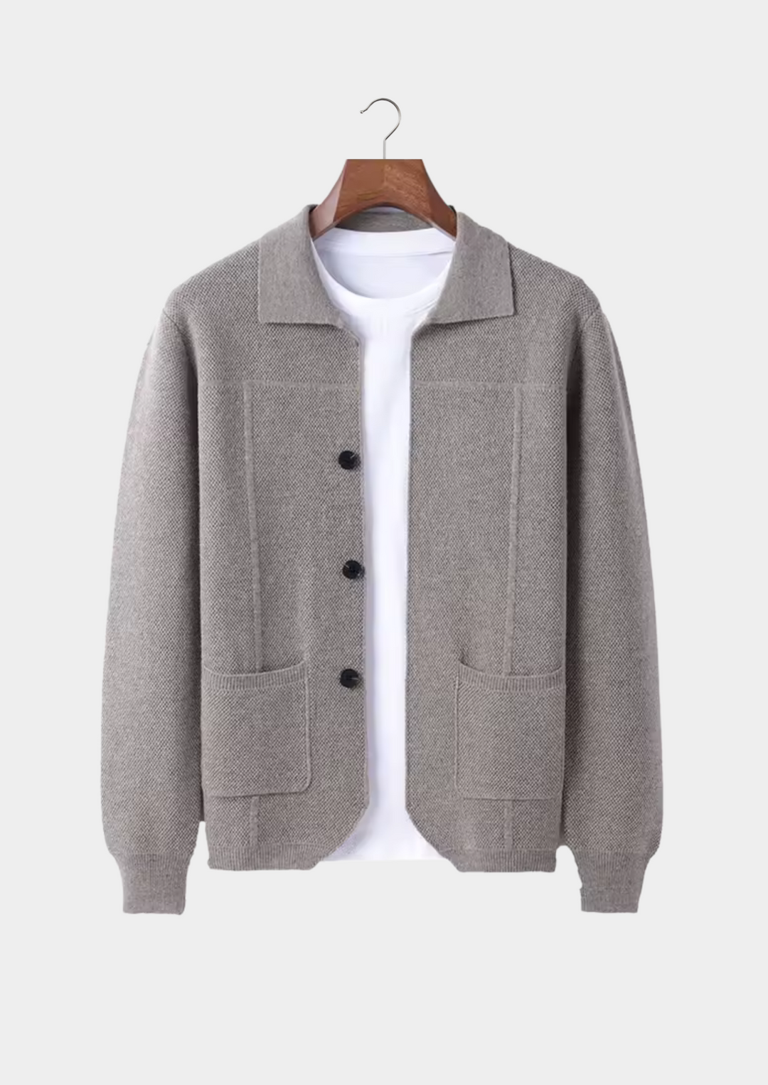 Pure Merino Sea Blue Overshirt beige image 1 #color_beige