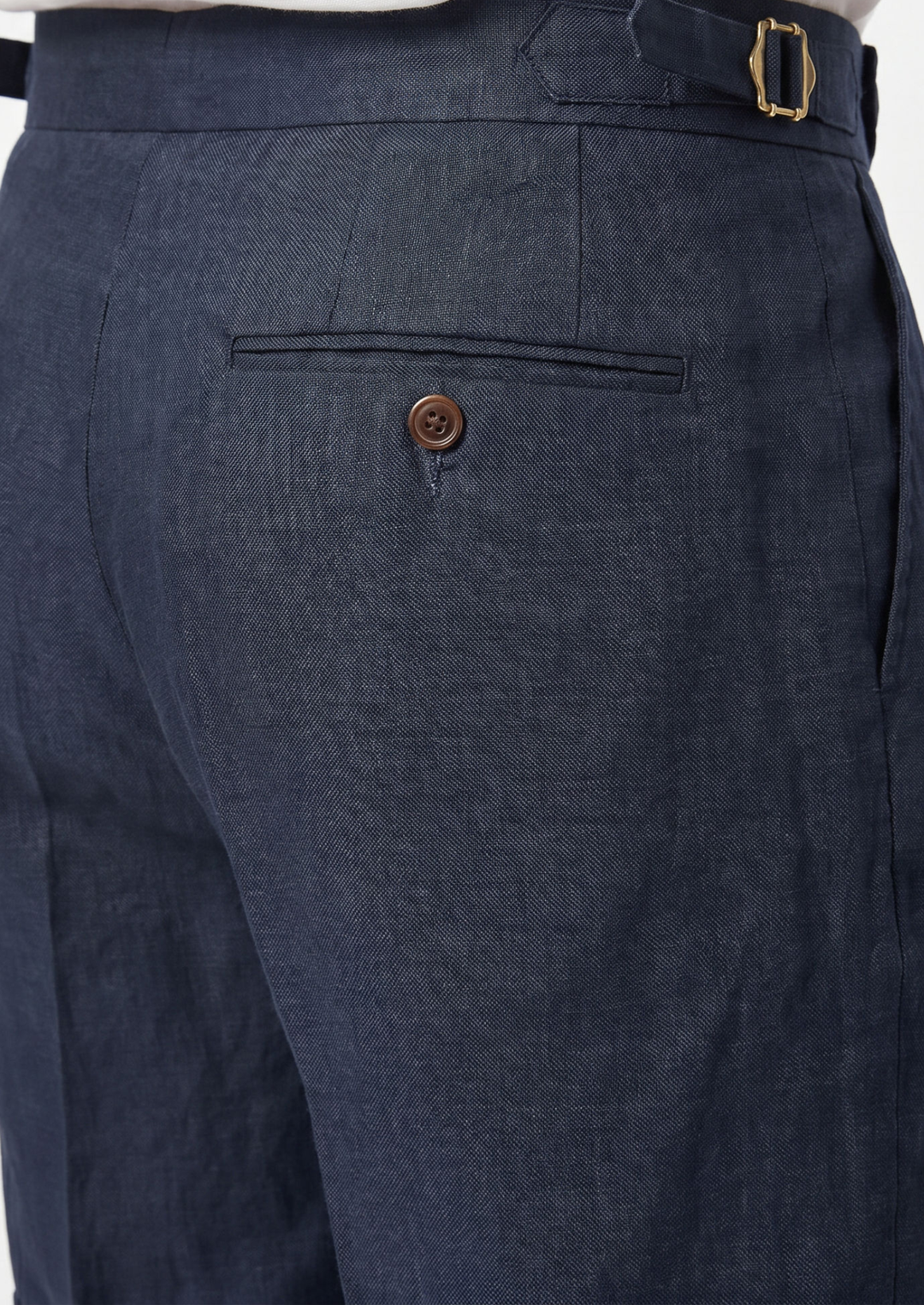 Pleated Linen Seaside Shorts navy blue image 5 #color_navy-blue