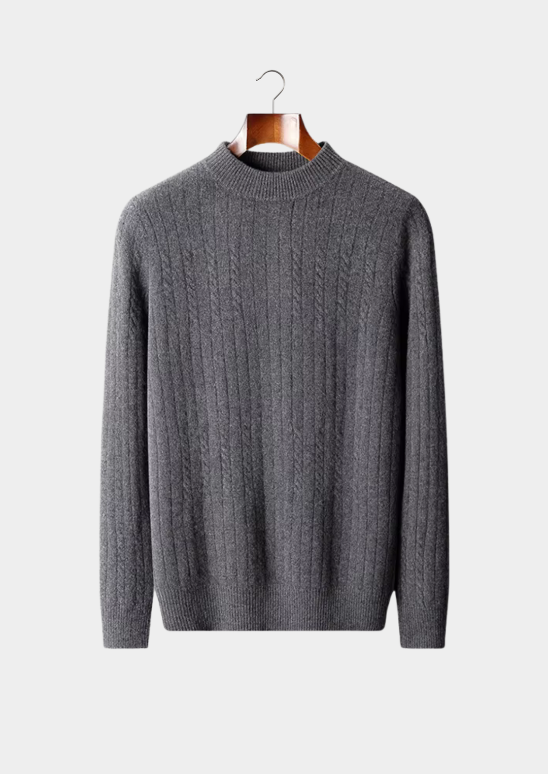 Pure Merino Rib Mockneck dark gray image 1 #color_dark-gray