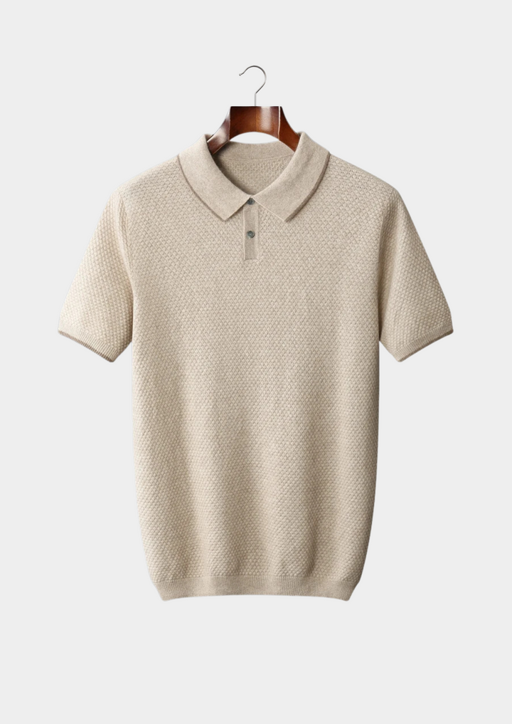 The Cashmere Two-Tone Polo ivory image 1 #color_ivory