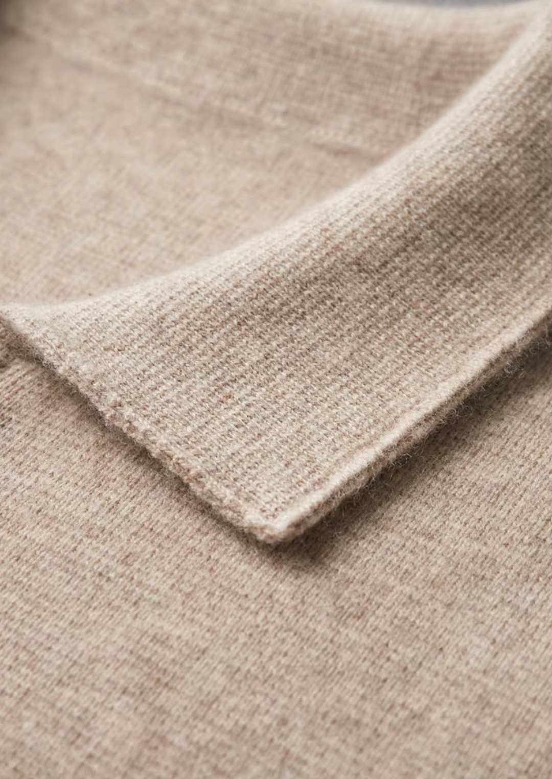 Pure Merino Zip Polo Cardigan camel image 8 #color_camel