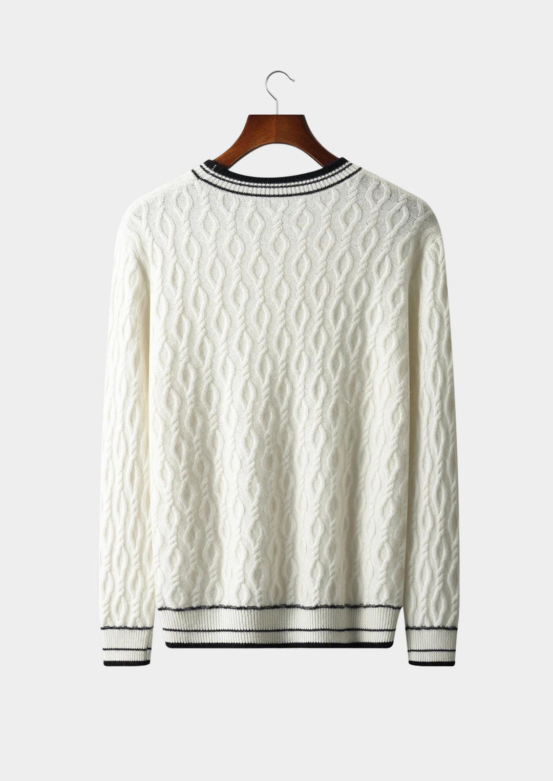 Pure Merino Jacquard Crewneck white image 2 #color_white