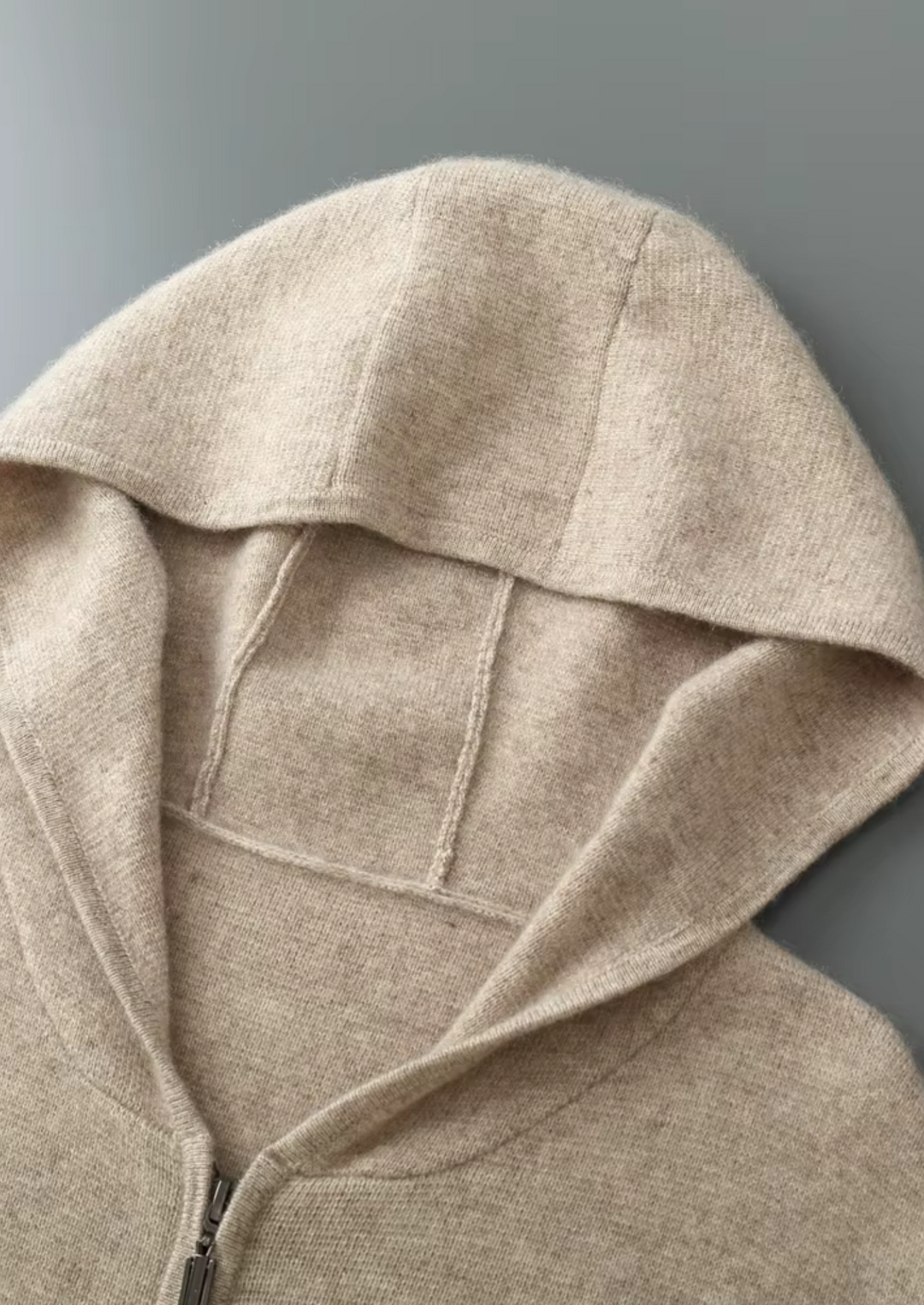 Pure Merino Zip Hoodie beige image 3 #color_beige